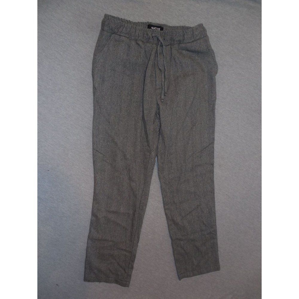 Native Youth Pants Sz 36 Men Gray‎ Casual Drawstring Elastic Everyday
